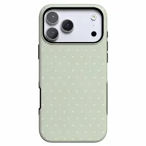 Casely Cute Sage Green Polka Dot iPhone Case, Slim Anti- Protective Phone Cover