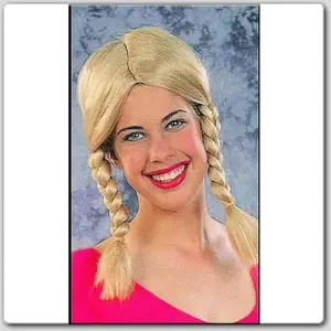 Pigtail Wig - Blonde - Size Adult