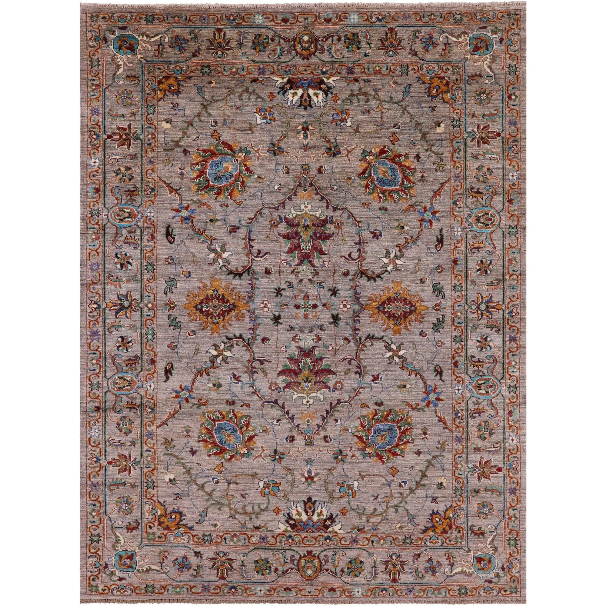 Persian Tabriz Handmade Wool Rug - 5' 9" X 7' 10"