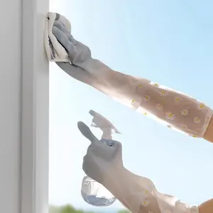 Household Cleaning Gloves, 1 Pair Durable Waterproof Cleaning Gloves, Soft Cleaning Tools for Kitchen Bathroom, Household Cleaning Supplies