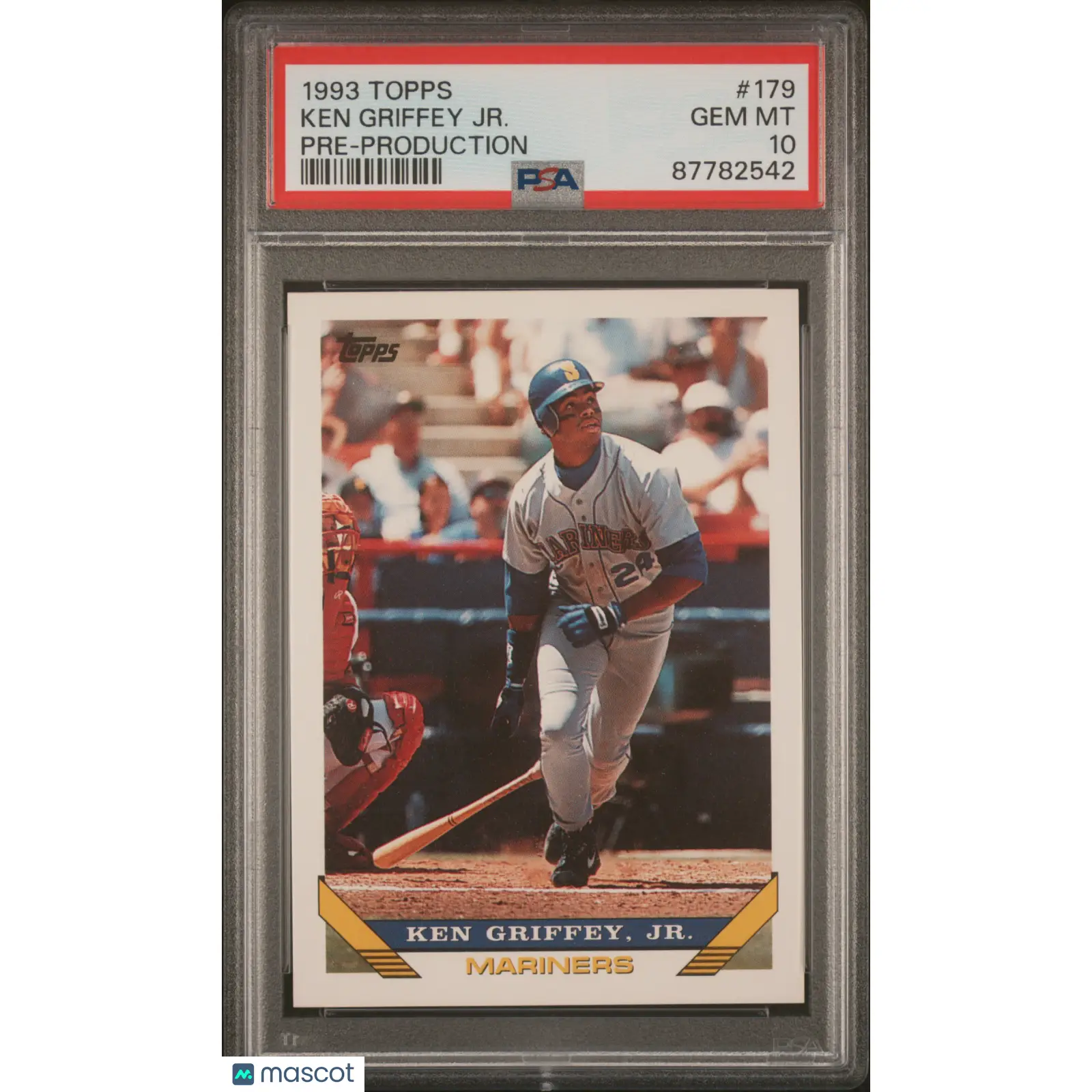 Ken Griffey JR. PSA 1993 Topps Pre Production Baseball #179 10 87782542