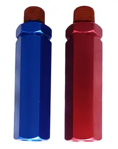 Aluminum Glad Hand Handles Grip 1 Blue & 1 Red Set | 12600 Gladhand Handles for Truck Trailer