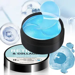 60pcs Retinol & Collagen Eye Masks, Day & Night Use, Vitamin A, C & E Infused, Hydrating & Nourishing, Anti-Dryness Care for Sagging Skin and Dark Circles