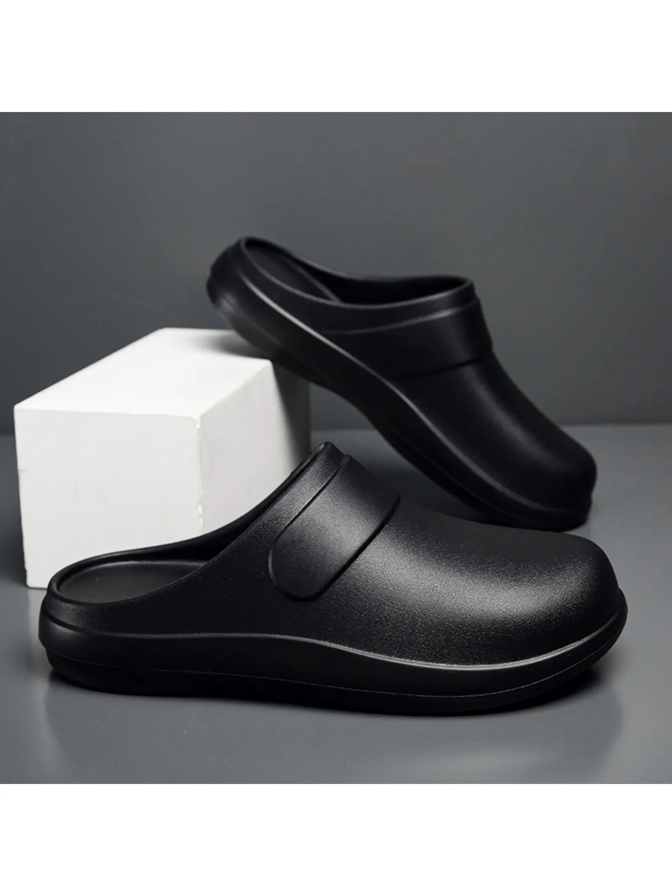 Men's Minimalist Full-Cover EVA Mules | Waterproof, Non-Slip & Lightweight Thick Sole, 2-in-1 Use for Home & Outdoor, Perfect Birthday Gift for Boyfriend & Dad, Ideal for Street Outings, Mule Shoes, EVA Clogs, Footwear