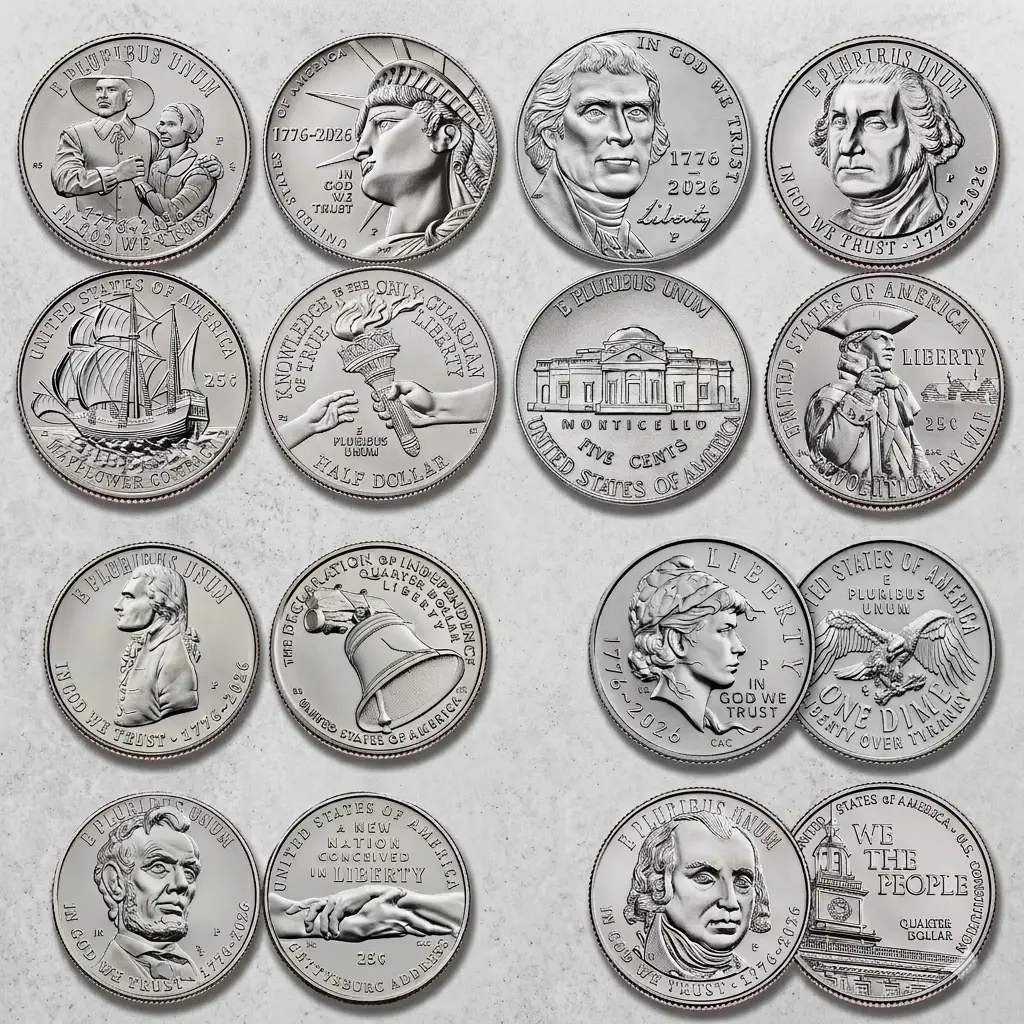America's 250th Birthday Coin, 1776-2026 250 Years of Freedom Challenge Coins, 4th of July Independence Day Collectible
