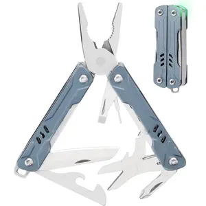 S11 Keychain Multitool, 11-in-1 Compact EDC Pliers with Pocket Knife, Scissors & Screwdrivers, Lightweight Small Multitool for DIY, Travel, Camping, and Gift, Cool Gadget for Men