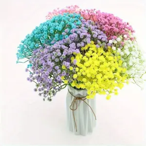 10pcs Vibrant Artificial Baby Breath Flowers, Realistic Fake Floral Arrangement, Durable Plastic DIY Crafts, Wedding Home Decor Special Occasions