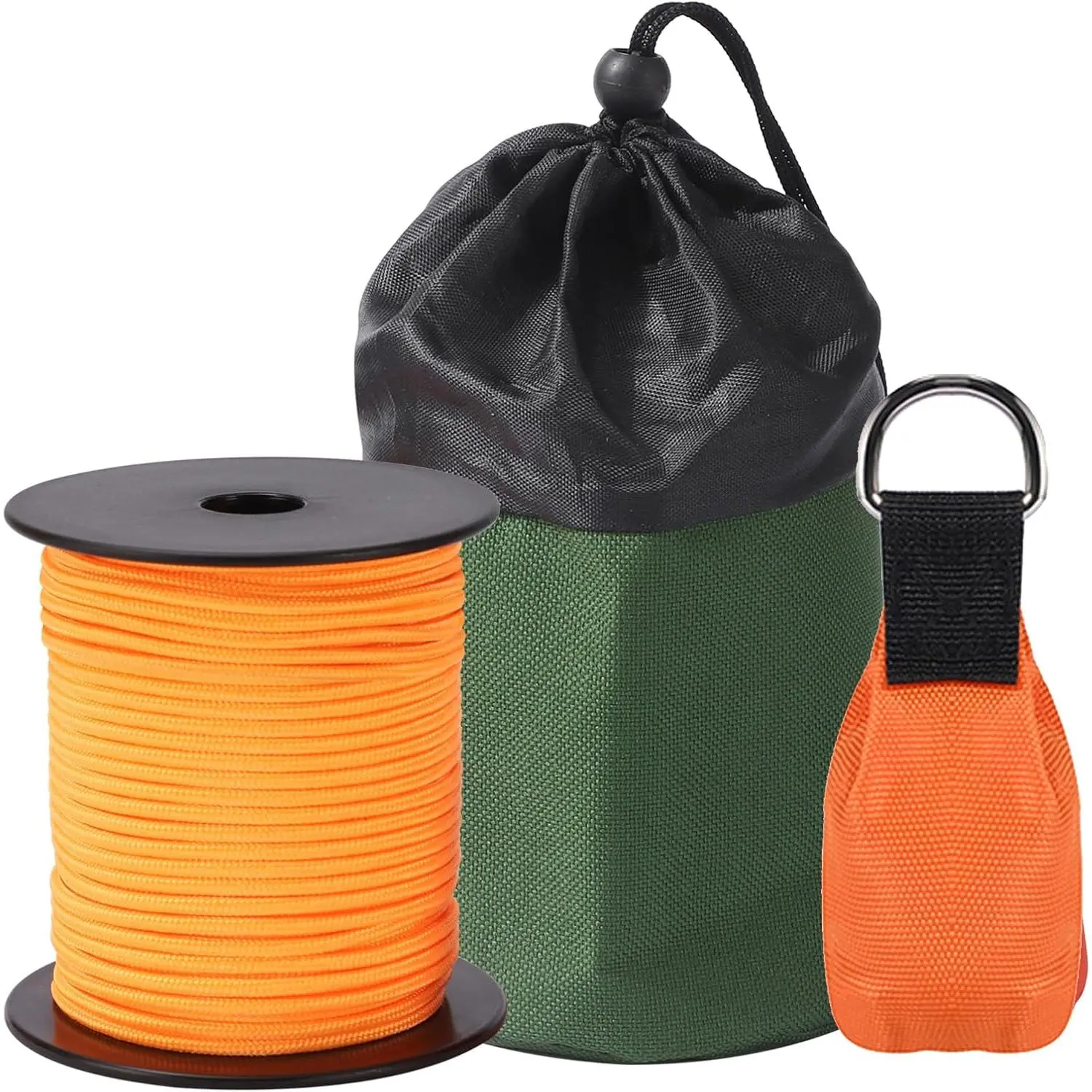 OUTDOOR Arborist Throw Line Kit - 164' Ultra Slick Polyester Rope & 11oz Throw Bag, High Limb Arborist Equipment, Suitable for Arborist Use Heavy Duty