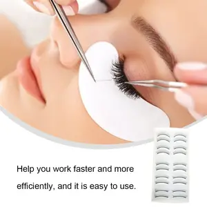 Waterproof False Eyelashes 10 Pairs Practice Fake Lashes Strips Black for Ladies Girls Natural Look Easy to Apply