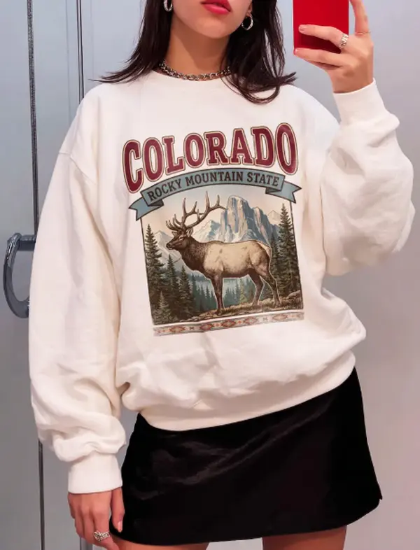 Colorado Rocky Mountain State Sweatshirt, Mountain Sweatshirt