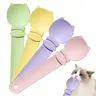 #backtoschool 4Pcs Cat Treat Squeeze Spoon Multifunctional Dispenser for Wet Food, Licky Treats & Puree Tubes, Easy Feeding and Storage with with Extra Long Handle Design, Cat Accessories