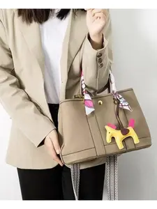 Women's Elegant Leather Handbag, Fashionable Office Briefcase, Leather Business Bag, Mini Square Shoulder Bag, Versatile Daily Accessory for All Seasons, Stylish Handbag, Fashionable Versatile Purse, Fashion Purses