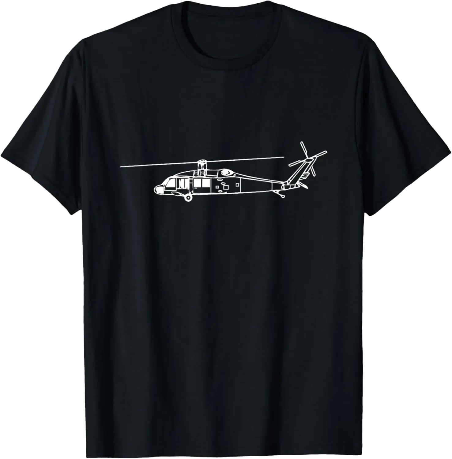 Women's 100% Cotton Short-Sleeve Vintage Lady T-Shirt - Casual Streetwear, Distressed Graphic, UH-60 Blackhawk Helicopter Pilot/Crew Themed Top for Everyday Wear