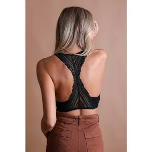 Seamless Front Lace Racerback Bralette