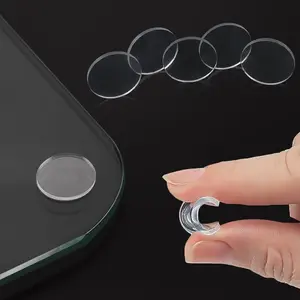 Extremely Self Adhesive Soft Glass Table Top Bumper, Transparent Anti Slide and Scratch for Glass Table, Rubber Pads for Glass Table Top Spacer. to Avoid The Movement of Glass (Round, 24 count)
