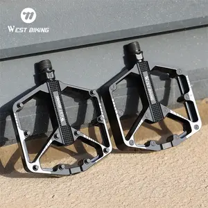 WEST BIKING Bicycle Pedal. Universal Cycling Lightweight Mountain Bike Pedals, DU Bearing Anti-Slip Aluminum Alloy Bicycle Pedal