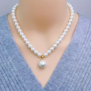 Unplated Timeless Imitation Pearl Necklace - Classic Luxury for Daily Elegance - Ideal Mother's Day Gift, Perfect for Parties & Special Moments