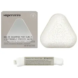 superzero  Deep Moisture and Anti Frizz Shampoo Bar for Curly, Coily & Extremely Frizzy Hair travel Conditioner Haircare