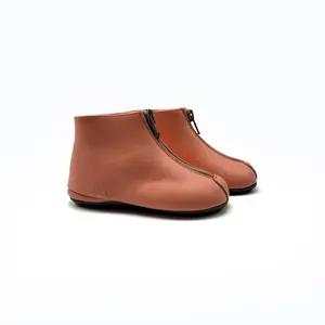 Pepe' Flamingo Pink (Coral) Front Zipper Bootie