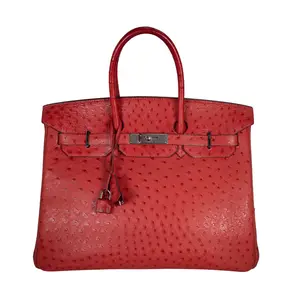Pre-owned HERMÈS Exotic Leather Tote Bags Birkin 35 Rouge