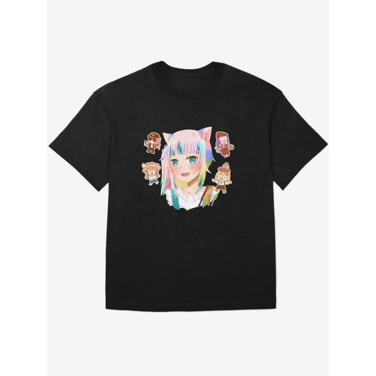 Amelia Watson Vtuber Clothing       HoloMyth   T-Shirt       Anime Chibi Sweatshirt, Hoodie