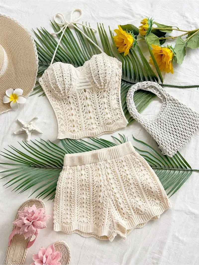 Elevate Your Summer Wardrobe, This Sexy White Crochet Dress Features Cutout  Sides, Bodycon Side Slit, & Backless Detail, Made with Breathable  Hollow-Knit Fabric. Ideal for Beach Days, Brunch Dates. Bodycon Fit to