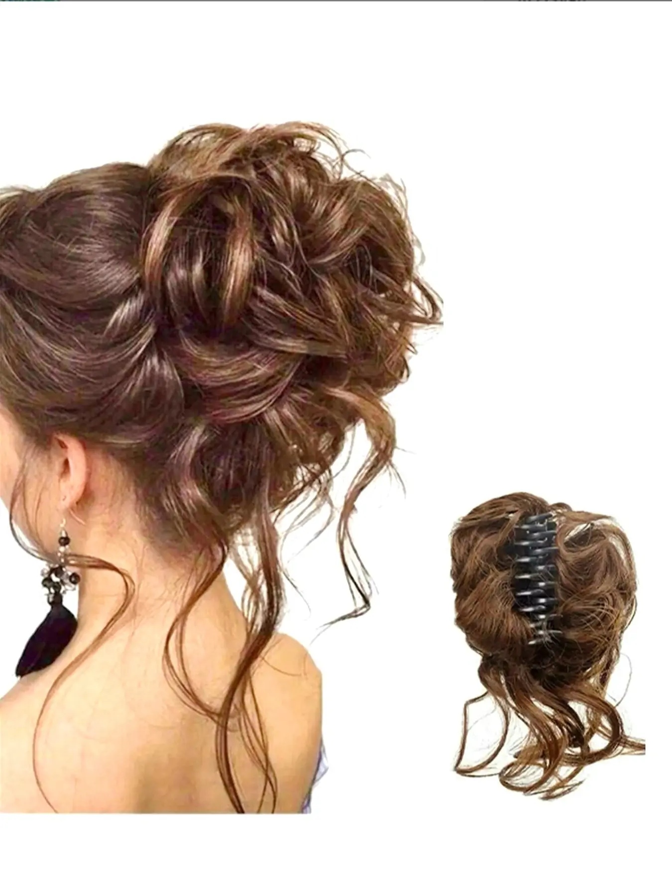 Elegant Long Messy Hair Clip, Natural Messy Bun Style Hair Accessory, Suitable for Thick and Thin Hair, Perfect for Women and Girls