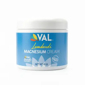 Transdermal Magnesium Cream with Relaxing Chamomile – Natural Pain Relief with Moisturizing Organic Shea Butter | 4oz | VAL Lombardi