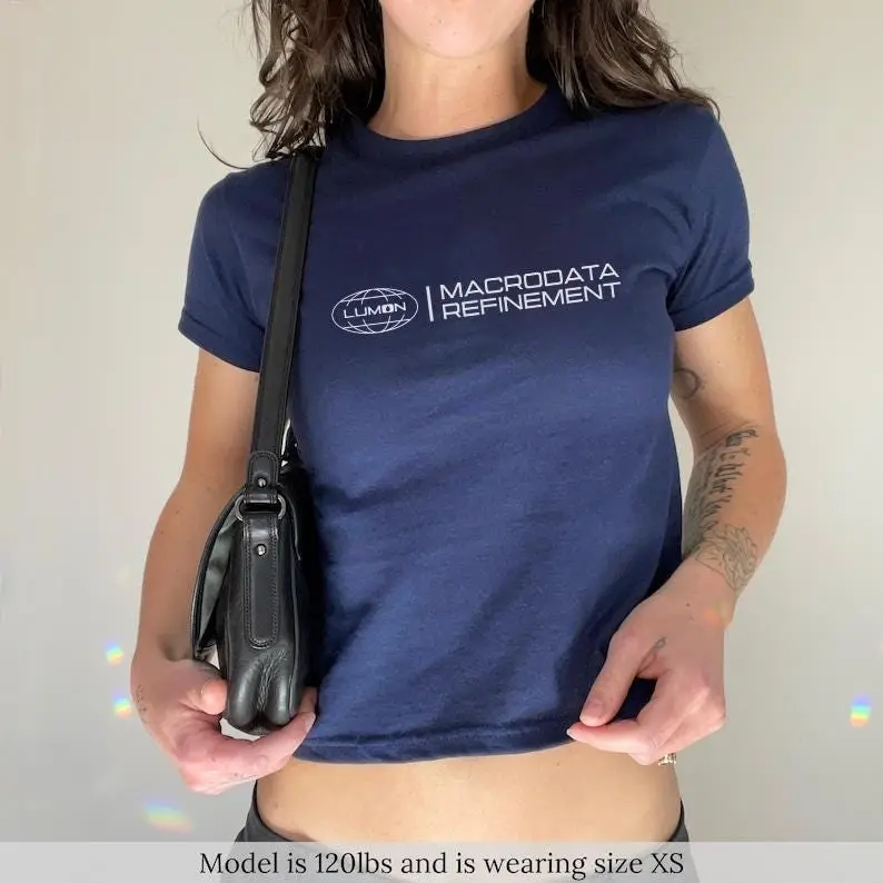 Severance Baby Tee, Lumon Macrodata Refinement Tee, Womens Baby Tee, TV Fan Merch