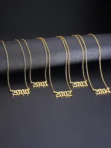 Number Design Pendant Dangling Charms Necklace, Fashion Jewelry for Party, Daily Clothing Decor, Trendy All-match & Exquisite Jewelry for Birthday Gift, Exquisite Chain Jewelry, Modern Versatile Accessories