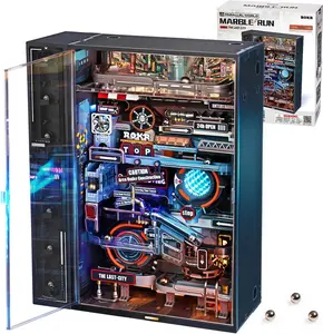 【self-assembly puzzle】ROKR Building Toy Sets 3D Puzzles Marble Run Model Kits for Adults, 130pcs Brain Teaser STEM Kit for Kids, DIY Hobbies for Men Women, Boys and Girls (Parallel World MR01S)