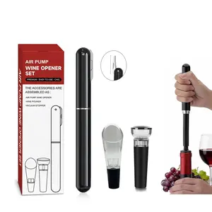 Wine Champagne Opener Set, Includes Foil Cutter, Leak-Proof Pourer, Vacuum Stopper, Perfect for Home, Restaurant, Parties, Ideal Gift for Wine Lovers