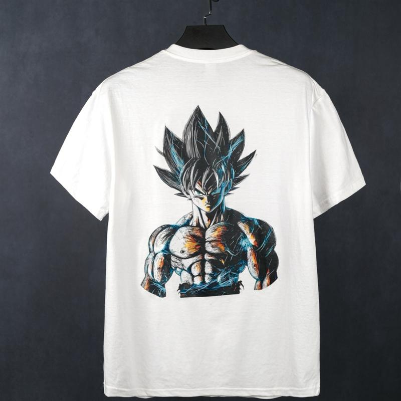Retro Unisex 80s 90s Dragon Ball DBZ Goku saiyan Oversized streetwear singlet muscle cotton outfits men short summer graphic t-shirts men's graphic tees Fits vacation outfits Anime gifts Breathable