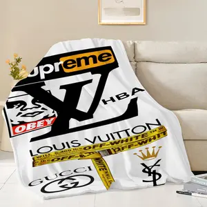 1 piece LV LOGO blanket, available in multiple sizes, washable in a washing machine, a warm and comfortable decorative blanket, versatile gift blanket - home decoration accessories, comfortable home decoration