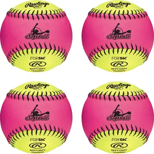 Rawlings Official League Recreational Use Fastpitch Softballs, 10 inch, 4 Count