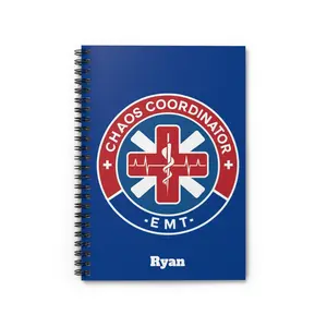 Personalized Chaos Coordinator EMT Spiral Notebook - Perfect Gift for Paramedics, Nurses, Healthcare Workers, Emergency Responders, Medical