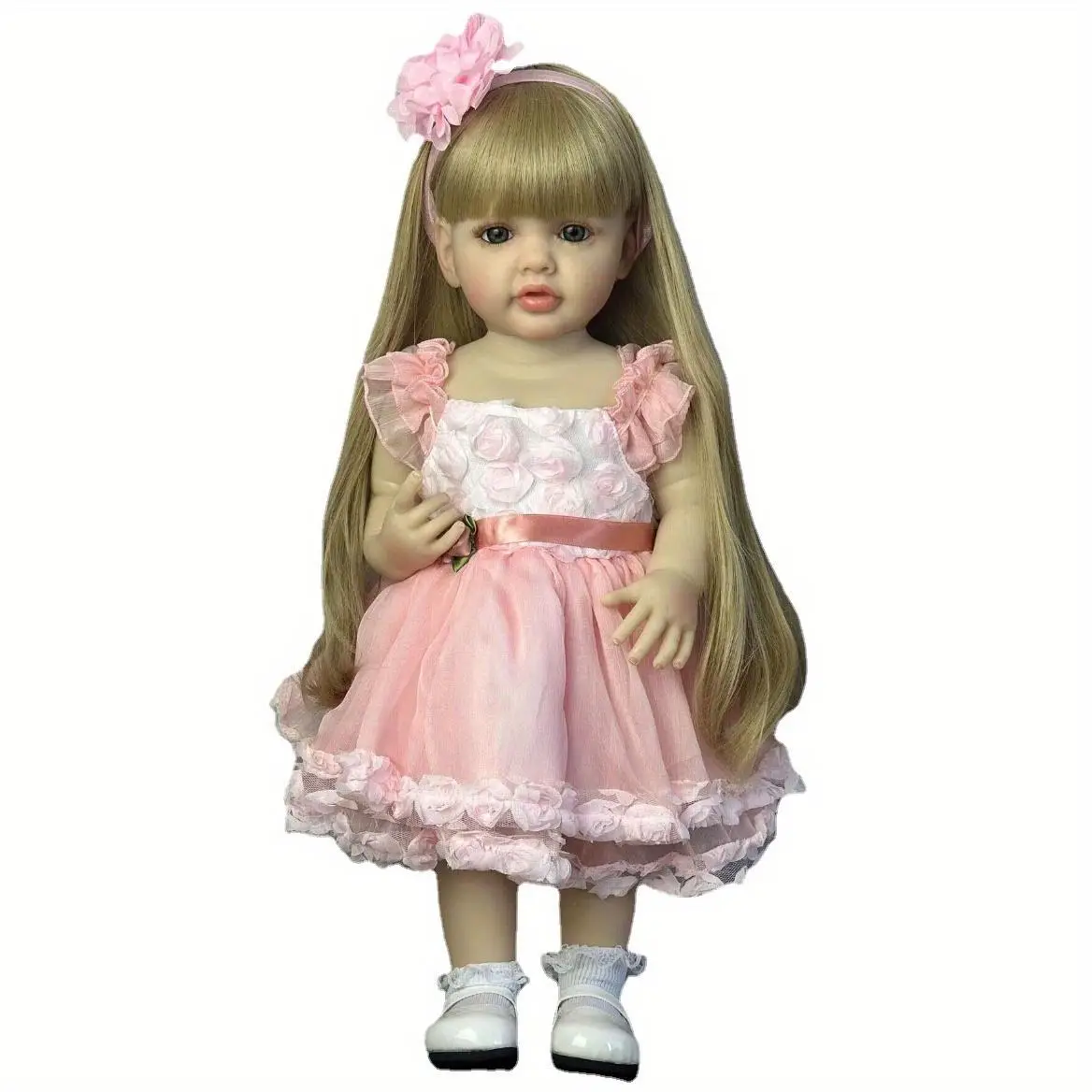 Lifeike Reborn Baby Doll, 22-Inch Realistic Design, Soft Vinyl Body, Perfect Birthday Gift for Girls, Lifelike & Durable