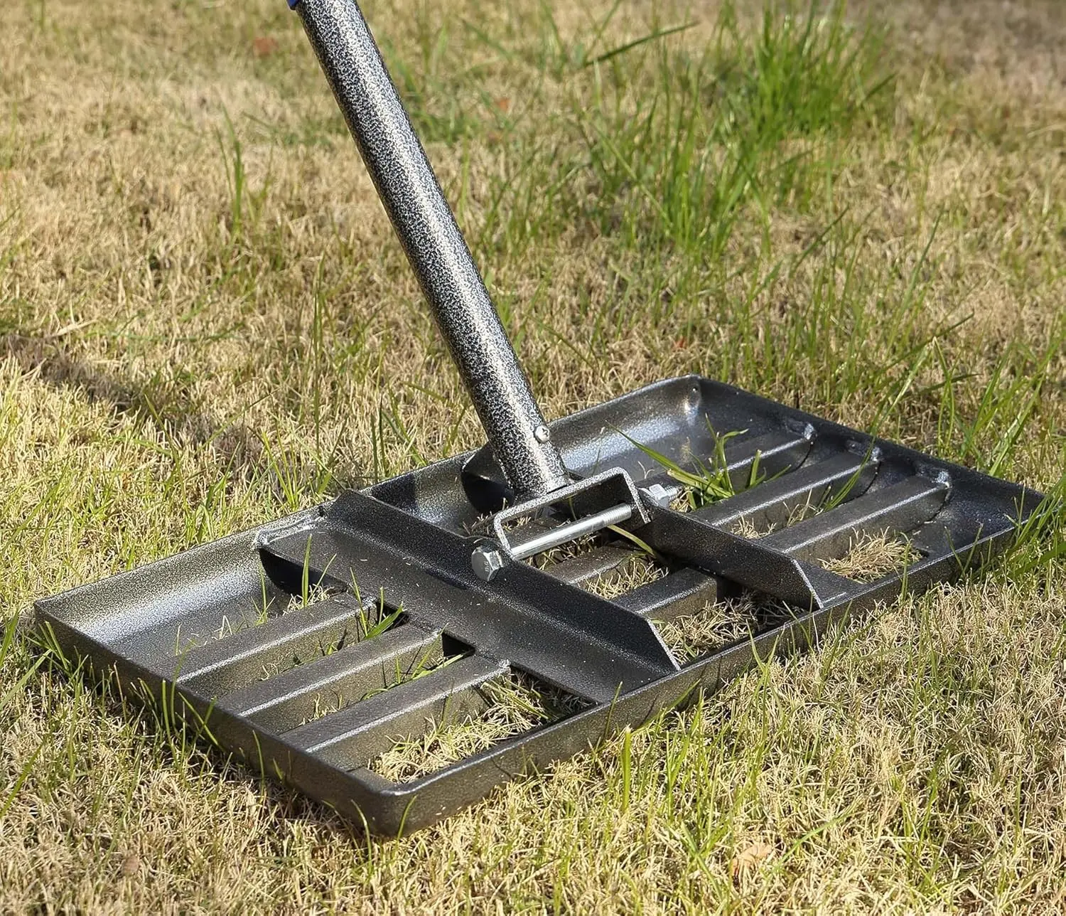Lawn Leveling Rake, 17x10 Heavy Duty Lawn Leveler with Adjustable Handle Dirt Ground Level Tool for Yard Garden (60 Inch)