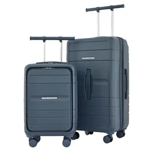 French Connection 2 Piece Wing-On Trunk Luggage Set