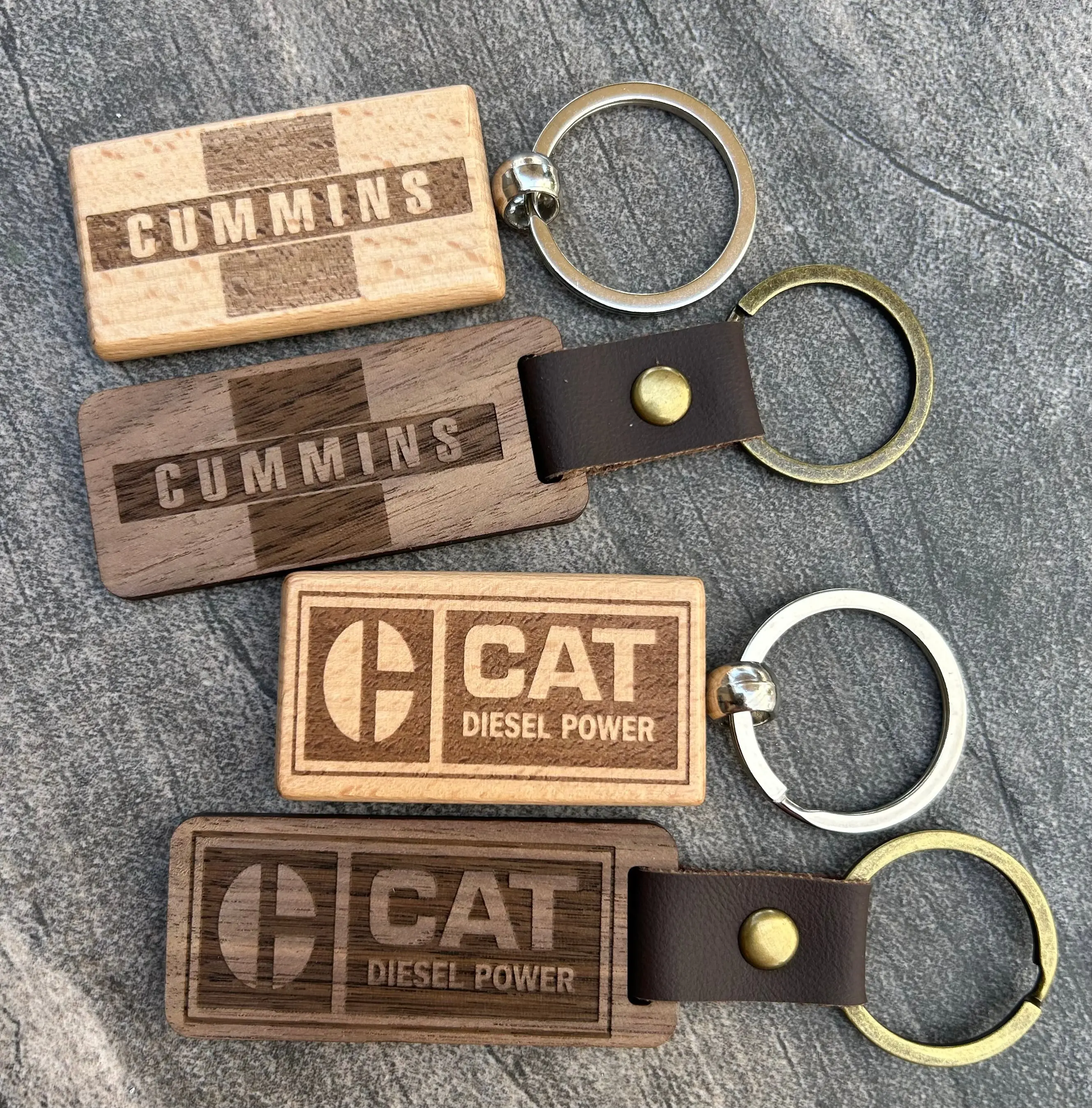 Personalized laser, engraved keychains ￼