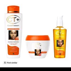 T+ Clear Therapy 3-Piece Set with Carrot Oil – Brightening Routine for Dark Spots: Serum 75ml + Cream 400ml + Lotion 500 ml