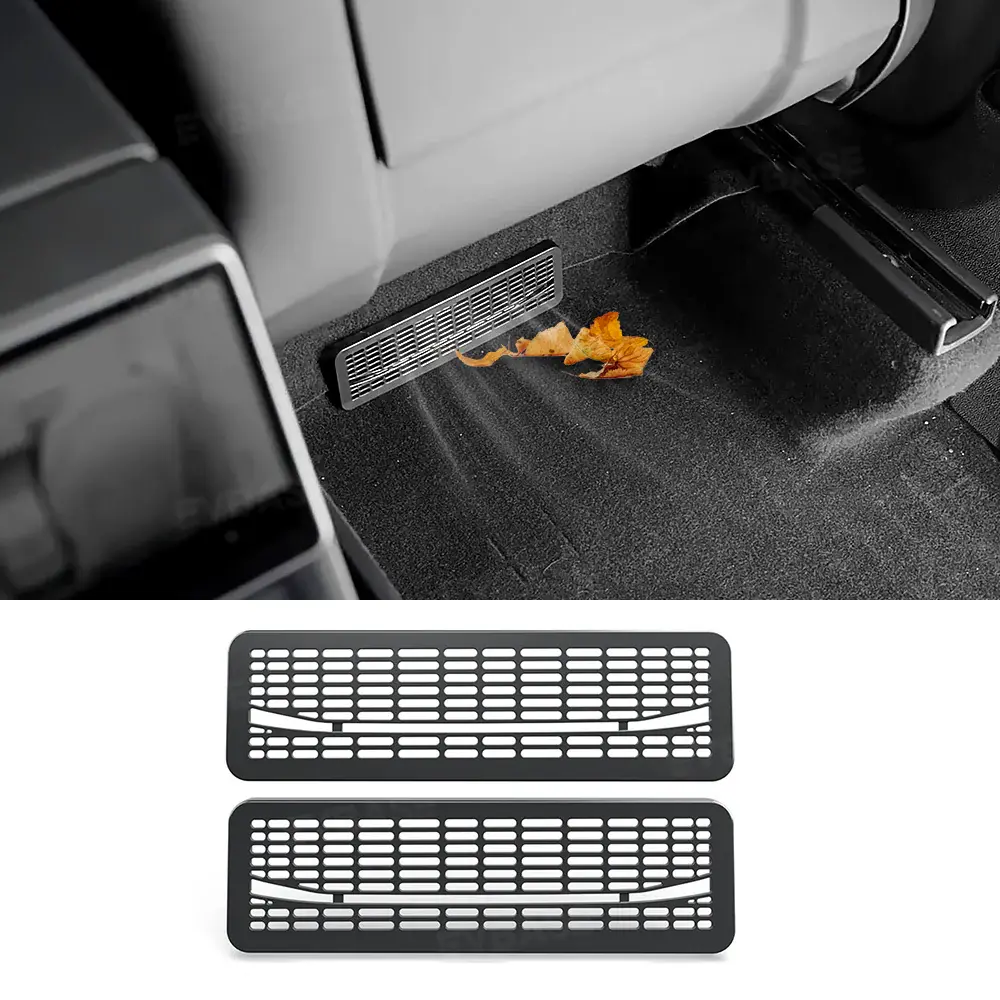 Vehicle-Specific Under-Seat Air Vent Cover for Tesla Model Y Juniper 2025.03+, Custom Fit ABS Plastic Matte Finish Guard, Rearseat Dust Protector, Rattle-Free, Seamless Blending, Keeps Rear Vents Clean, Maintains Factory Airflow