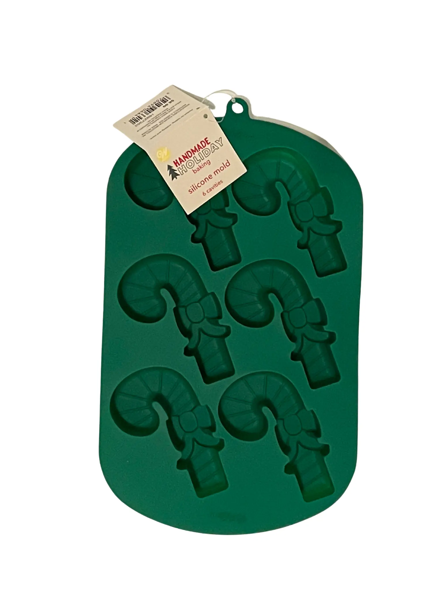 Wilton Silicone Candy Cane Mold with Bow – 6 Cavity Holiday Baking Mold (2019)