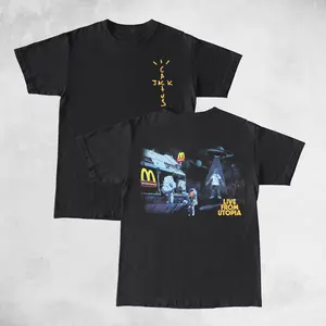 Travis Cactus Mcdonald Live From Utopia Cotton Unisex Shirt Rap Shirt Rapper Rap Tee Hiphop Shirt Music Tour Merch Gift for Him Gift For Her Vintage Y2K Hoodie Sweatshirt