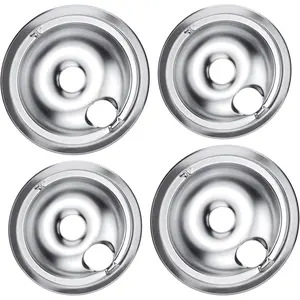 WB31T10010 and WB31T10011 Chrome Drip Pans - Replacement for  and Ken- Replacement Electric Range
