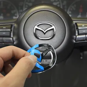 Mazda Steering Wheel Logo Sticker Mazda Logo Steering Wheel Center Cover Trim For Mazda 3 6 CX-5 CX-3 Auto Interior Accessories