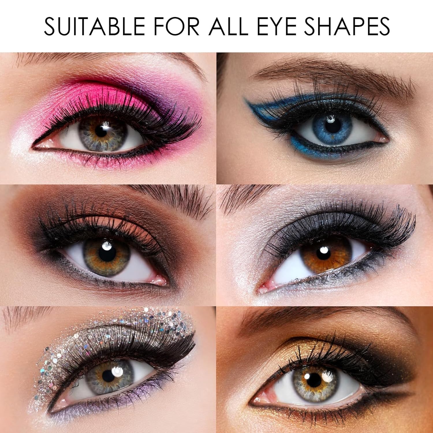 Magnetic Eyelashes, No Glue Magnetic Eyelashes - 4 Pair Natural Look, Lightweight & Waterproof False Lashes, Easy Application Without Eyeliner (Black)