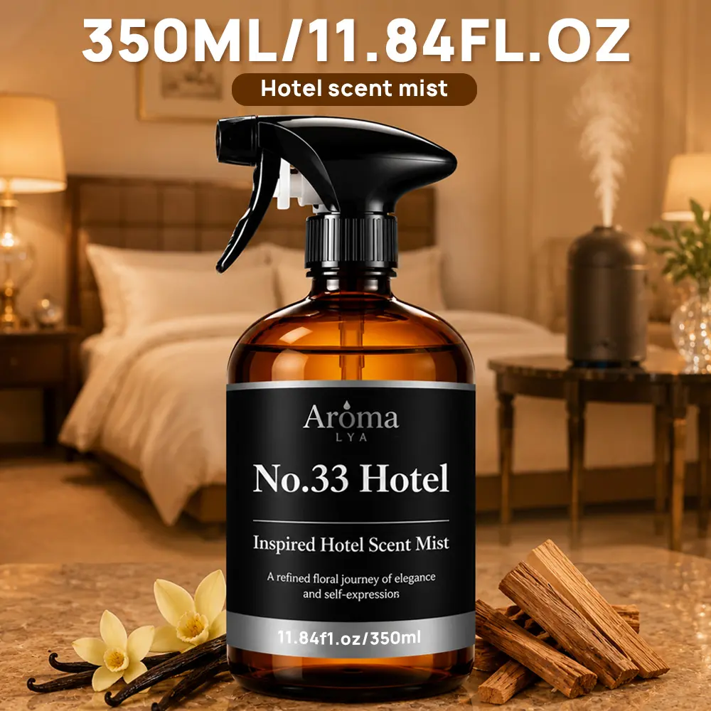 Hotel Diffuser Oil 350ml 11.84 fl oz - Hotel No.33 Spray Aromatherapy Essential Oil - Ideal for Ultrasonic and Waterless Diffusers Pleasant Fragrant