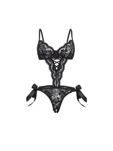 Charlee Crotchless Lace Teddy