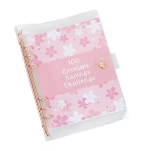 100 Envelope Challenge Binder | Easy and Fun Way to Save $5,050 - Savings Challenges Binder, Budget Binder with Cash Envelopes for Budgeting Planner & Saving Money
